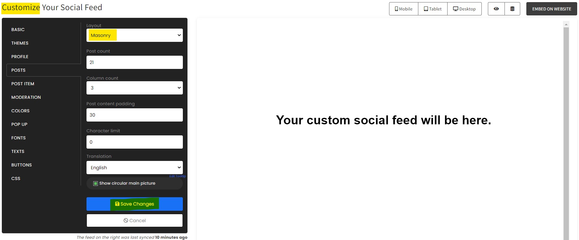 Customize your feed - How to embed Twitter feed on your Wix website for FREE?